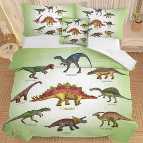 Super Soft Fade Resistant Microfiber Dinosaur Bedding Set for Girls Boys