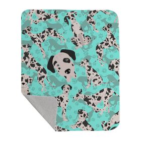 Harlequin Natural Ears Great Dane Quilted Blanket 50x60 Artwork Pattern Quilted Throw Blanket for Bed, Couch, Sofa, Soft and Lightweight